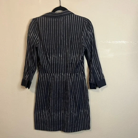 A/X Aramani Exchange Striped Button Down Shirt Dress - Picture 2 of 4